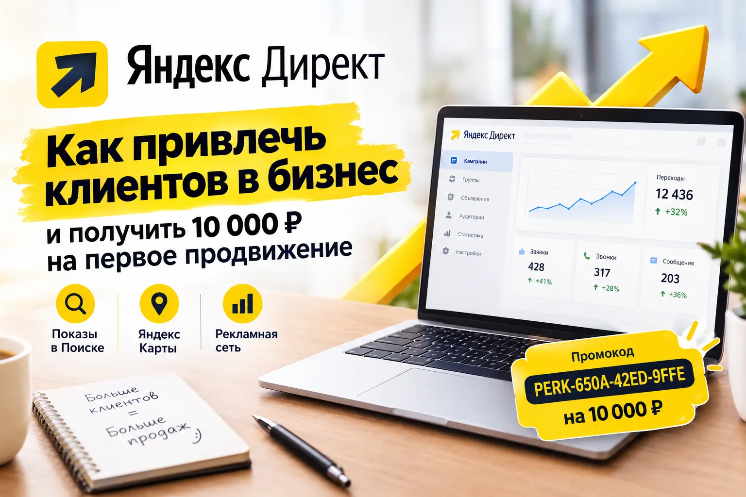 Яндекс Директ для бизнеса &mdash; продвижение и привлечение клиентов