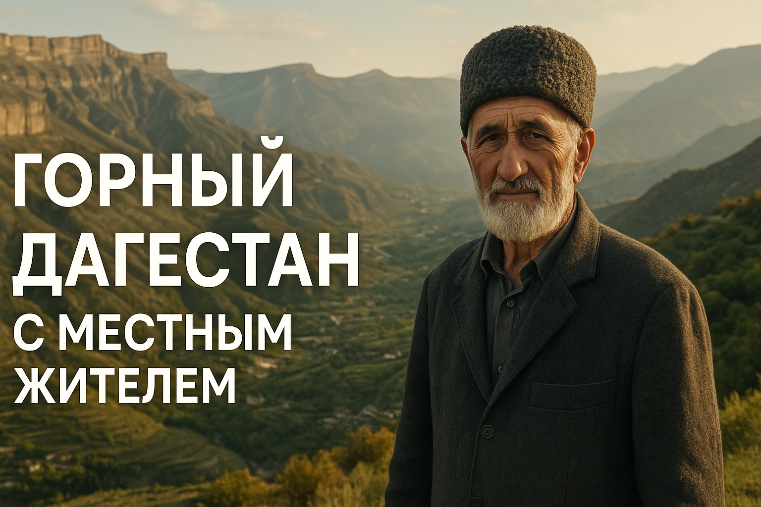 Горный Дагестан вместе с местным жителем
