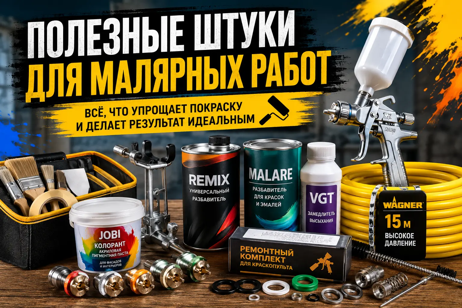 полезные товары и аксессуары для малярных работ и покраски