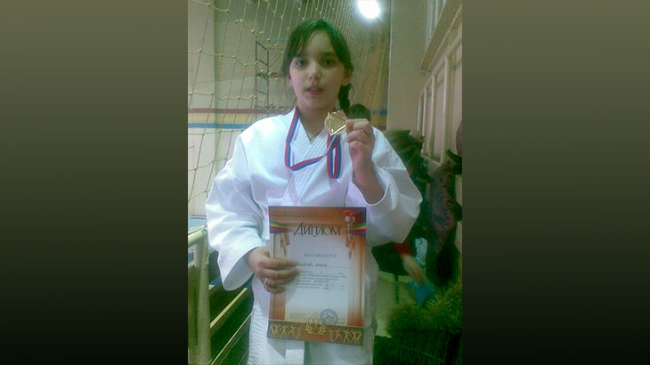 Оксана Смирнова 1 место по карате.
